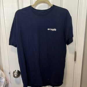 Columbia Blue Short Sleeve Tee Versatile Crew Neck